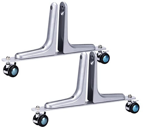 1 Pairs Universal Infrared Heating Feet Aluminum Alloy Infrared Heating Bracket Adjustable 1-6cm Suitable for Different Brands and Models with Removable Wheels