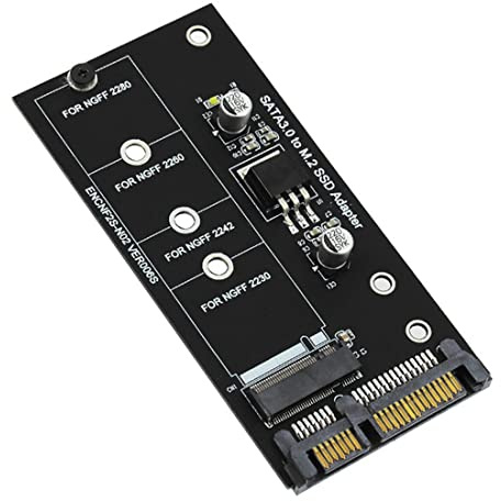 Misamo M.2 Adapter M2 Adapter M.2 Adapter M.2 NGFF Konverter 2,5 SATA3 Card B Key für 2230-2280 M2 SSD