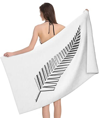 Badehandtuch Neuseeländischer Maori-Farn Strandlaken Mikrofaser Badetuch Sandfreie Saunahandtuch Für Camping Wandern Fitness,80X130Cm
