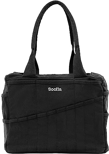 Soolla Studio-Tasche: Aufbewahrungs-Organizer und Keramik-Werkzeugtasche, waschbare Tragetasche, Garntasche, Häkeln, 30 Taschen, mehr als 15 Farben