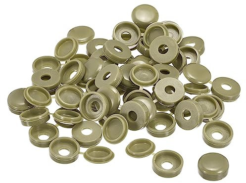 sourcing map 200Stk 6mm Scharnierte Schraube Deckel Kappen Plastik Klappbare Schraube Schnappdeckel Unterlegscheibe Schutzhülle für M4 M5 M6 Schrauben Grün