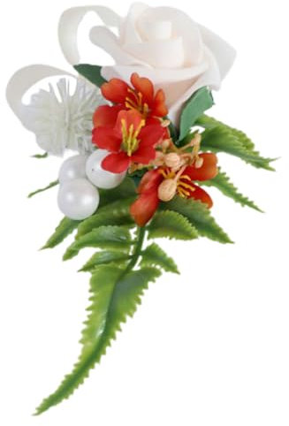LIFKOME Kleidungszubehör Ansteckblume Zur Dekoration Ansteckblume Für Den Bräutigam Gefälschter Boutonniere Bräutigam Ansteckblume Künstliche Handgelenk Brautjungfer Seide Blumen