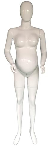 Elitix Manichino Abito Premaman Femminile a Forma di Manichino/Busto di Manichino Incinta con Pancia, Abbigliamento da Esposizione Curvy con Manichino per Tutto Il Corpo, Appendiabiti Materno