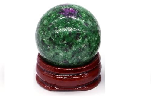 Bola redonda de cuarzo de rubí zoisita de piedra natural, esfera mineral, para decoración del hogar, 5 unidades