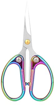 BJFSEAFN Kitchen Scissors Warped Head Embroidery Angled Scissors Needlework Thread Cutting Paper Vintage Scissor Sewing Fabric Craft Scissors(Multicolour)