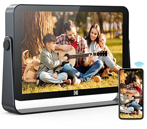 KODAK Cornice per foto digitale da 10 Wi-FI 6, touch screen Full HD 1200x1920, 32 GB, batteria 3800 mAh, presentazione e musica, tempo auto, condivisione via Wi-FI 2.4G/5G - nero