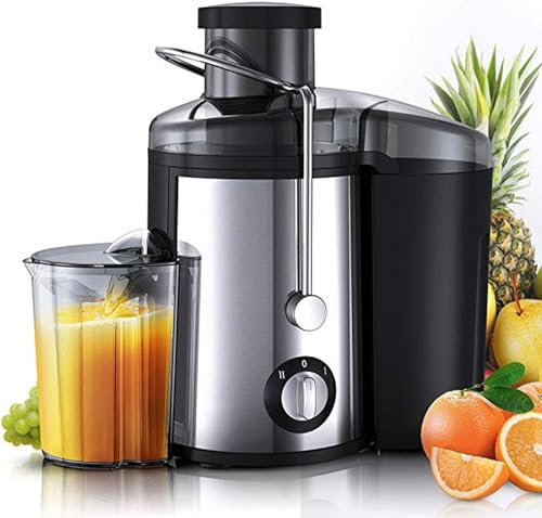 Extractor de jugo de alto rendimiento de 1,5 L a 800 W, exprimidor eléctrico automático con canal de alimentación grande de 6,3 cm, 2 velocidades, función antigoteo para verduras y frutas.