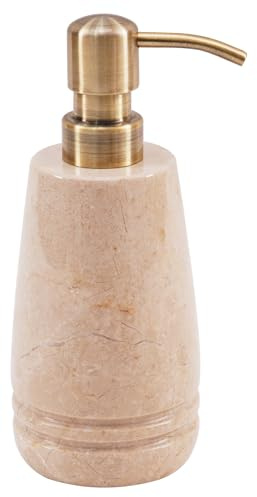 SPESHSTONES Dispenser per sapone liquido in marmo 19 cm Verona Contenitore per sapone per lavello da cucina - Bottiglia con pompa manuale, Dispenser per lozione e shampoo schiumogeno per il piano di