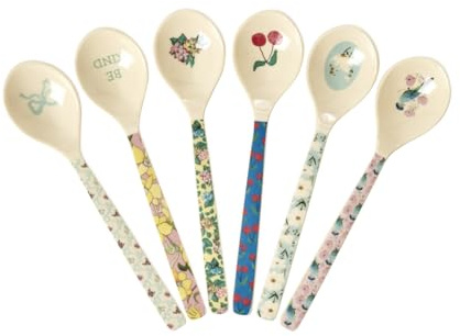 Rice, Lot de 6 cuillères à café en mélamine - Multicolores (MELSP-SCH5XCP)