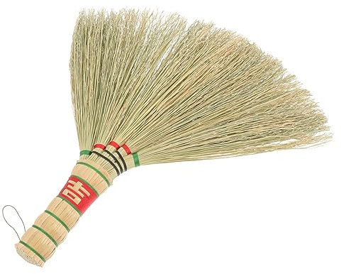 SHERCHPRY Spazzola Mano Intrecciata Scopa Mano per Pulizia Spolverino Manico Pratico per Pulizia Quotidiana
