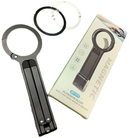 Trípode portátil de aluminio con mosquetón para teléfono móvil ajustable con mango de viaje al aire libre para acampar y ciclismo