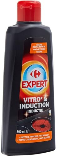Nettoyage facile et brillant protégé des plaques — CARREFOUR EXPERT — Crème dégraissante vitrocéramique et induction 300mL - Lot de 3