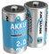 ANSMANN Akku D 10000 mAh NiMH 1,2 V (2 Stück) - Mono D Batterien wiederaufladbar, hohe Kapazität & maxE geringe Selbstentladung für hohen Strombedarf & jahrelangen Einsatz, silber/schwarz, 5030642