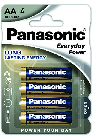 Panasonic LR6EPS/4BP Everyday Power AA Batteries)