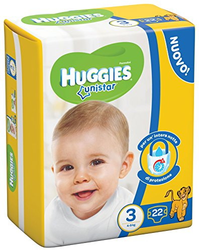 Huggies Unistar, Größe 3 (4 – 9 kg), 22 Windeln