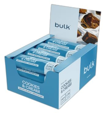 Bulk Macro Munch Proteinriegel, Kekse & Sahne, 62g | 12 x, 20g Protein pro Riegel, Wenig Zucker, Hoher Ballaststoffgehalt, Dreischichtige Textur, Perfekt für unterwegs