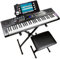 Rockjam RJ5061RockJam 61 Key Keyboard Piano With Pitch Bend Kit, Keyboard Stand, Piano Bench, Headphones, Simply Piano App & Keynote Stickers, Black