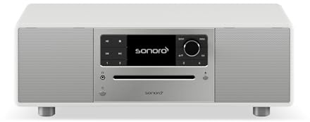 sonoro Prestige Kompaktanlage mit CD Player (UKW, DAB Plus, Spotify, Amazon, Deezer) Weiß