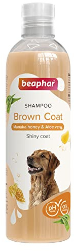 Beaphar Champú Perros Pelo Marrón, Extractos Naturales de Aloe Vera y Miel de Manuka, Cuida y Protege su Piel y Mantiene el Color de su Pelo, Sin parabenos, pH Neutro, 250 ml