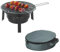 HOOZ Barbecue au charbon de bois portable - Idéal pour les pique-niques, les barbecues et les chachlyk - Mini barbecue pliable portable pour les aventures de barbecue spontanées (diamètre 32 cm)