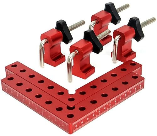 Ensembles de pinces d'angle Équerres de serrage de précision 90 degrés Fixation auxiliaire en forme de L Fixation Planche d'épissage Clip fixe Pinces pour outils de travail du bois pour le travail d