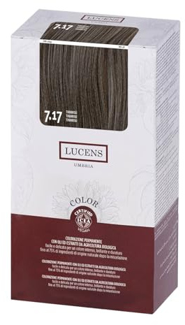 Lucens 7.17 Tiramisu' - Kit Colorazione Capelli Permanente Senza Ammoniaca Con Oli ed Estratti da Agricoltura Biologica
