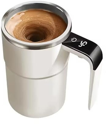 Tazza magnetica automatica auto-mescolante, tazza da caffè auto-miscelante, ricaricabile tramite USB, tazza termica intelligente con schermo LCD, tazza sicura per alimenti, tazza per mescolare e