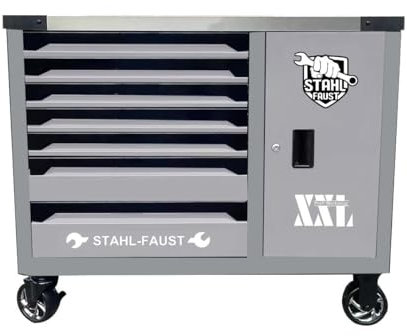 Stahl-Faust Profi Werkzeugwagen XXL Werkstattwagen mit viel Werkzeug