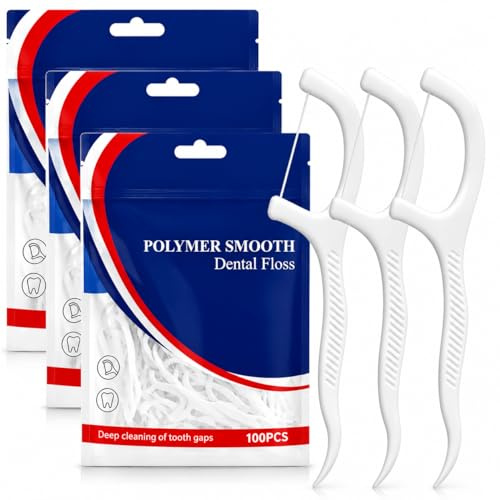 300PCS Sticks per Filo Interdentale, Floss Picks per Pulizia Dentale Quotidiana, Sticks per Denti per Spazi Interdentali Stretti, Filo Interdentale, Igiene Orale Facile per Denti Puliti