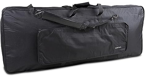 GEWA Keyboard Gig-Bag Basic T 122x44x15 cm, reiß- und wasserfest, Cordura 600 Denier, High Density Schaumstoffpolsterung, Gurteinfassung, Metallkarabiner, Namensschild, weicher Tragegriff