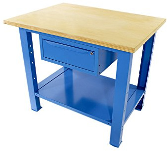 SOGI X3B-09_a BANCO DA LAVORO L 1 MT CON PIANO IN LEGNO + CASSETTO SINGOLO SERIE PROFESSIONALE INDUSTRIA
