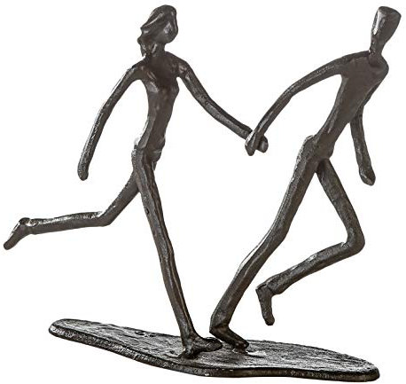 Casablanca - Design-Skulptur Running - aus Eisen - brüniert H 17 cm