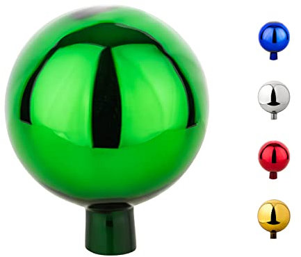 VERDOBA - Gartenkugeln für außen - Rosenkugel für den Garten - Dekokugeln Aussenbereich in vielen Farben - Garten Kugel hergestellt in Handarbeit (grün, 15 cm)