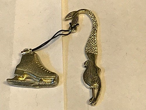 Hockey Figure Skating Ice Skate TG108 Made From Fine English Pewter On a MERMAID Bookmark POSTED BY US GIFTS FOR ALL 2016 FROM DERBYSHIRE UK