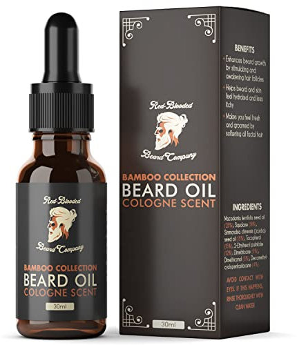 Red-Blooded Cologne Duftendes Bartöl für Männer - Und hilft Ihrem Bart und Ihrer Haut, unwiderstehlich auszusehen, sich anzufühlen und zu riechen - Vegan