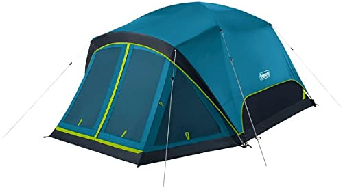 Coleman Skydome Camping Tent with Dark Room Technology, 4 Person with Screen Room