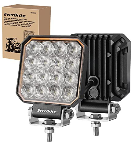 EverBrite Faro da Lavoro con 16 LED, Faretti Fendinebbia 25W 10-30V