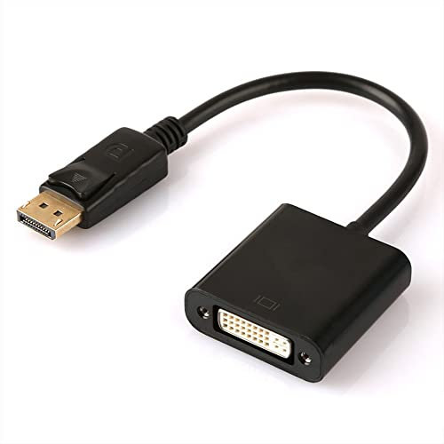 MEIRIYFA DisplayPort (DP) auf DVI Adapterkabel, DP auf DVI-D Single Link Stecker auf Buchse, Konverter kompatibel mit PC, Laptop, Desktop, Monitor, HDTV, Projektor