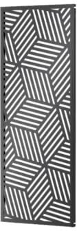 ELEO Sichtschutz Cortenstahl Reno anthrazit grau mit Rauten-Muster vollflächig - 158x60 cm Sichtschutzzaun aus Metall für Privatsphäre im Garten wetterfest - Gartenzaun stabil für Balkon, Terrasse