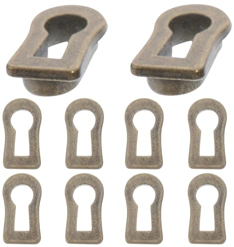 Gadpiparty Lot De 10 Couvertures De Trou De Serrure En Métal Aspect Antique Pour Meubles Décoration Cache Trou Serrure Meuble Vintage Pour Portes D'Armoire Tiroirs