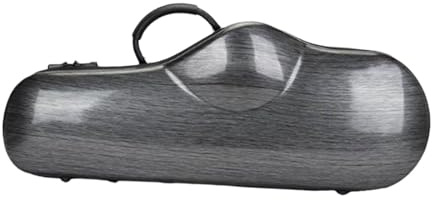 Koffer für Altsaxophon mit Verriegelungsriegel Und Tragegriff, Schützender Hartschalenkoffer mit Schultergurt für Übungsauftritte, grau