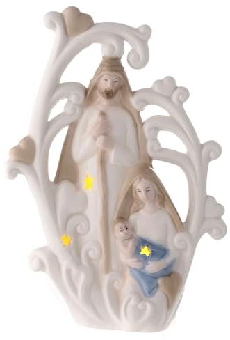 Holyart Presepe Mignon: Natività albero porcellana con luce 23 cm