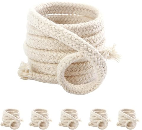 cxxtkcxxlc 5 Metri Ø 8 mm Stoppini per Lampade a Olio Tagliabile a Misura, Stoppino di Ricambio per Lampade a Olio, Torce da Giardino, Torce in bambù - 100 cm 5 Pezzi