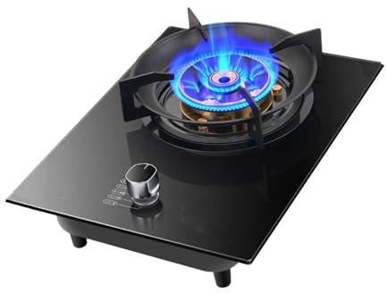 BZJPRFC Fornello A Gas,Fornello da Banco da Cucina A Gas da 5,2KW,Stufa A Conversione Gas/GPL,regolatori for Interni for Ristorazione,con Protezione Antincendio,per Cucina Domestica(LPG)