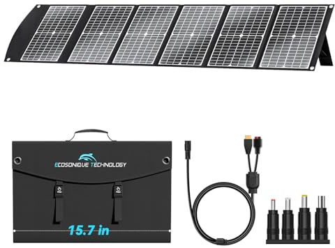 Ecosonique - Cargador portátil de paneles solares extremadamente ligero y compacto de 100 W para estación de energía de camping, generadores solares, teléfonos celulares con USB QC3.0, tipo C PD3.0