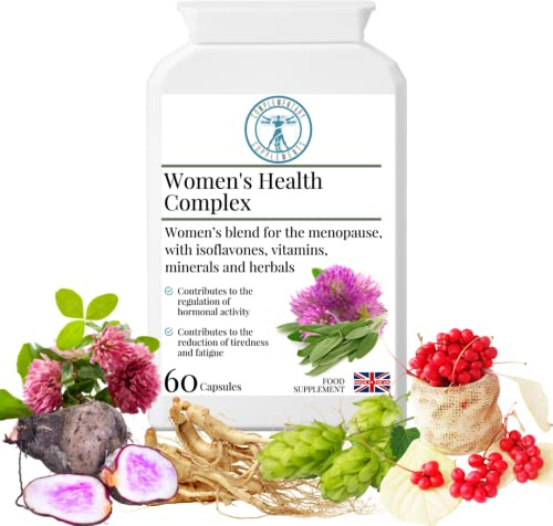 Complementary Supplements - Women’s Health Complex – Natural Daily Support for Hormonal Balance – Red Clover, Wild Yam, Sage, Schisandra & Vitamin B6 – Vegan – 60 Capsules