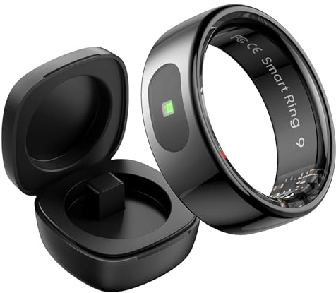 Yeforu Smart Ring - Anello fitness da uomo e donna, con pulsante touch, cardiofrequenzimetro, promemoria messaggi, monitoraggio dell'ossigeno, per telefoni Android e iOS