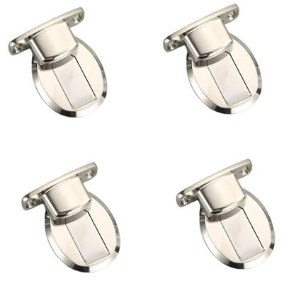 Anti-Tor-Aufprall, Freies Stanzen Boden Saug Schlafzimmer Tür Anti-Kollision Starke Magnetische Tür Saug Tür Stopper hit Badezimmer Holz Tür(Silver)