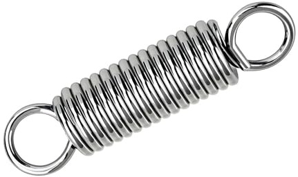 5 Stk 304 Edelstahl Zugfeder mit Haken, 1mm Drahtdurchmesser,8mm Außendurchmesser,40mm Länge