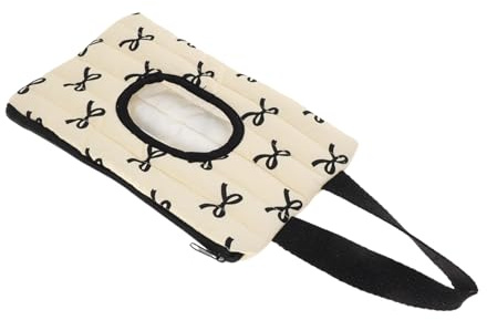 SOIMISS Salviette per con Fiocco Decorativo Dispenser Portatile per Salviette Umidificate Custodia Riutilizzabile Leggera per Borsa Pannolini Protezione Umidità Facile da Appendere